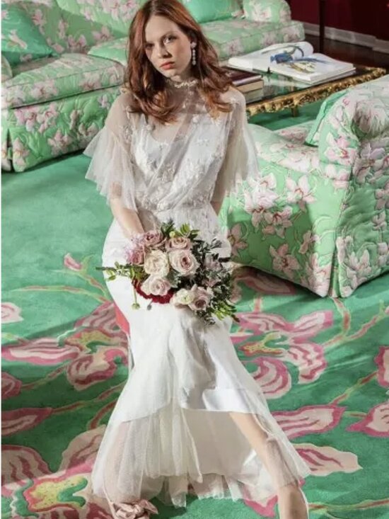 BHLDN Sachin + Babi Wedding Gown Avila Size 4 - Picture 4 of 10